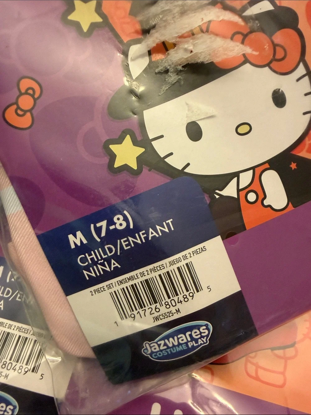 NWT Hello Kitty Halloween Costume Medium 7-8  2 piece set